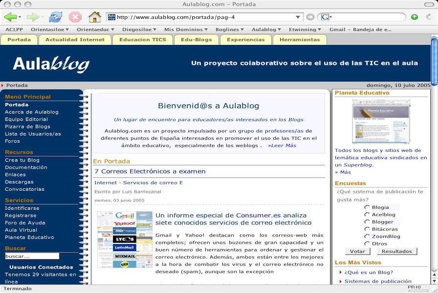 Aulablog.com: Un lugar de encuentro para docentes interesados en los Blogs