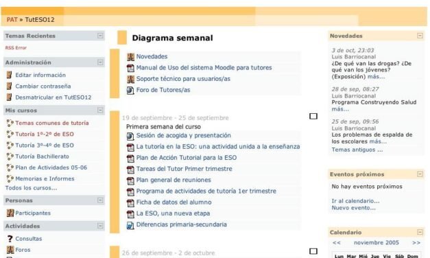 Moodle en el trabajo de asesoramiento al profesorado