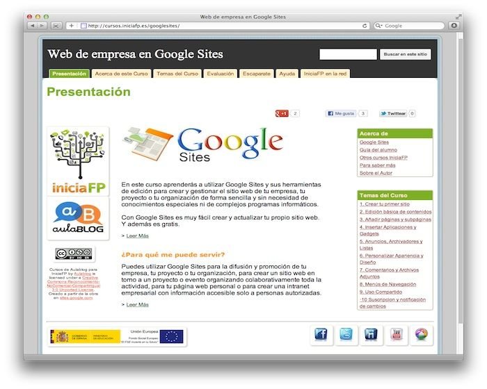 Curso Básico de Google Sites