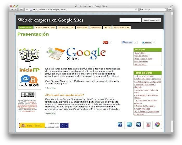 curso google sites