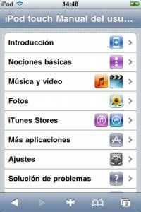 Manual del usuario del iPod touch optimizado